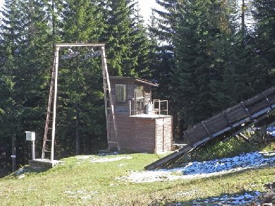 Bergstation des oberen Schlepplifts