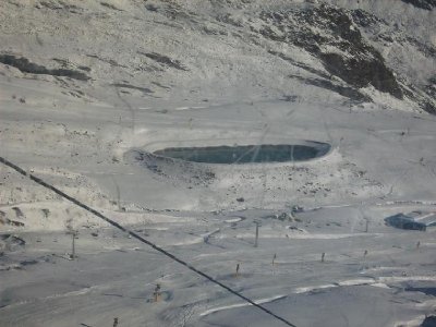 noch recht gut gefüllter Speichersee am Gamsgarten