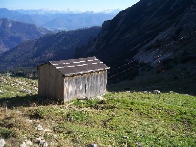 einsame Materialseilbahn