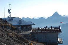 Die Gipfelstation vor dem Hochvogel
