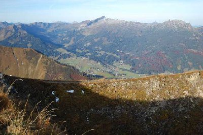 Riezlern im Tal mit dem Hohen Ifen