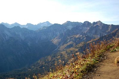 Noch einmal der Blick zu den Schafalpenköpfen, Schüsser und Hochgehren