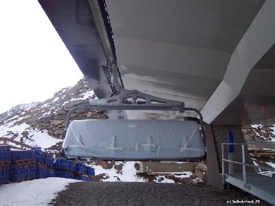 Die Ausfahrseite der Bergstation, mit einen FBM. Dies wurde verwendet, um die Kuppelstellen einzustellen. Gefahren wurde mit dem Notmotor.