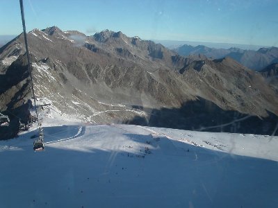 Ausblick aus der 8 EUB Schwarze Schneid bei der ersten Auffahrt