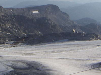links schladmingergletscherlift talstaion (im umbau) - rechts mittersteinbergstation; 3. sept. o8