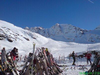 Nochmals ein sehnsüchtiger Blick in das Skigebiet..