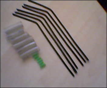 Die Lanze komplett auseinander gebaut