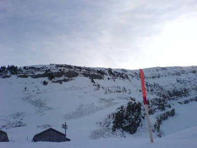 Blick vom Stöfeli Richtung Ruggschöpf. Ich frage mich, wo denn nun die neue KSB Ruestel - Ruggschöpf genau rauf gehen soll
