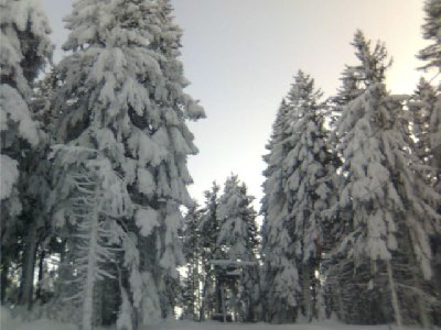 Bergstation Heidstein-Lift. Tiefverschneit.