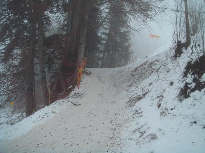 Der alte letzte Abschnitt der Talabfahrt.