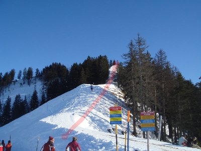 Die kurze Trasse eines möglichen Verbindungsliftes.