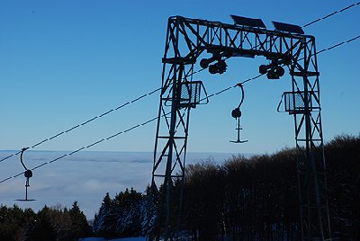 Der Dreitannenlift steht leider.