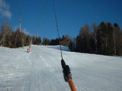 Morgens am Hauslift (unterer Lift)