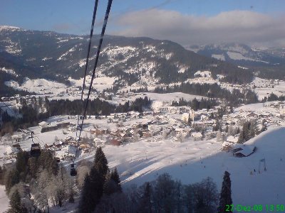 Blick aus der 6 ZUB Kanzelwandbahn nach Riezlern