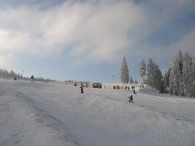 "Halfpipe" mit wenig Schnee