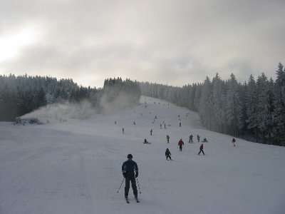 Piste von unten gesehen
