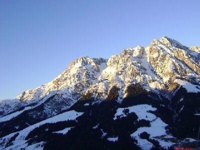 Abends auf der Talfahrt mit der Gondel.