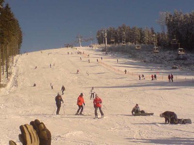 Hauptabfahrt an der Hohen Reuth
