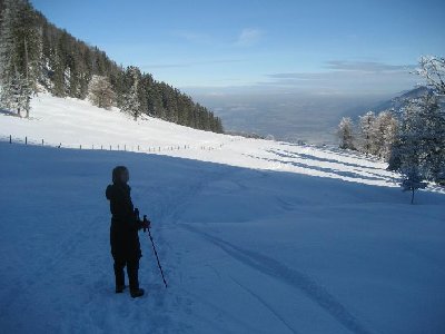 Hochplatte/Staffn-Alm mit Skispur