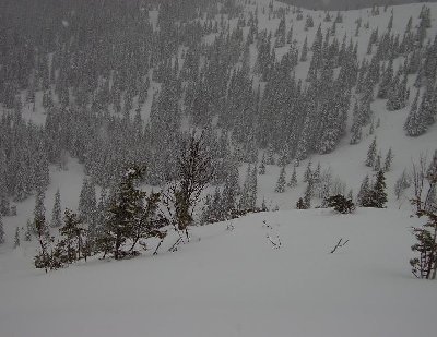 Off piste, schwieriges Gelände