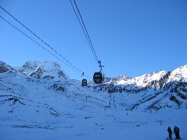 Hier sieht man schön wie wenig Naturschnee eigentlich liegt