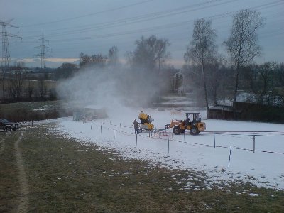auch bei München schneit es