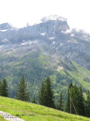 Blick vom Lac Retaud auf die 1. Sektion Col du Pillon - Cabane
