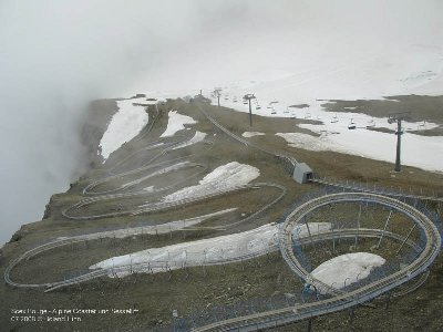 4er-Sessellift fix Scex Rouge und der Alpine Coaster