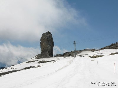 Gletscherlift La Quille du Diable. Der namensgebende "Teufelskegel" befindet sich im Hintergrund!