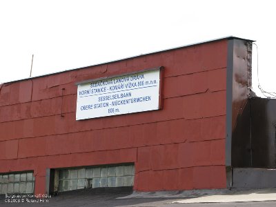 Schild auf der Bergstation
