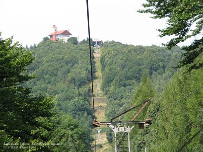 Stütze 14A und Blick auf das "Mückentürmchen"