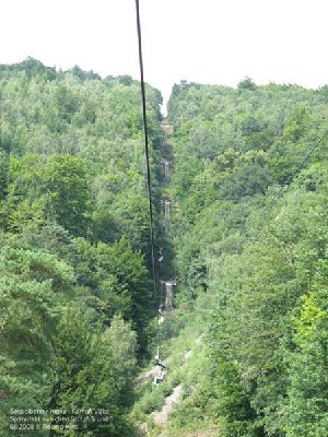 Querung des Einschnitts zwischen den Stützen 5 und 6.
