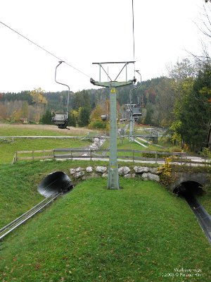 Stütze 3, Sommerrodelbahn und Alpine Coaster parallel