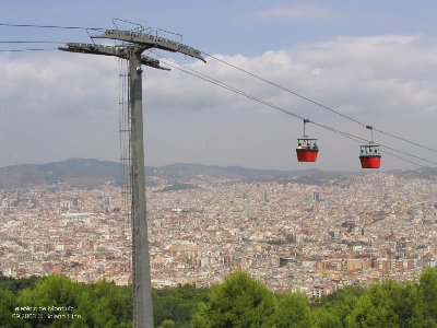 Teleferic de Montjuïc - Gondelbahn über dem Häusermeer