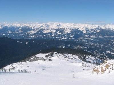 Erster Steilhang der "Upper Peak to Creek". Die Gegenhänge erinnern irgendwie an die französischen Alpen