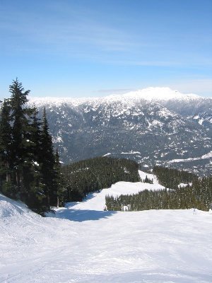 "Lower Peak to Creek" im Mittelteil. Ab hier folgt ein eisiger Buckelhang, dann ein flacher, welliger Abschnitt