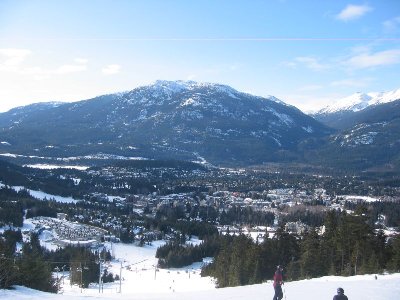 Letzter Hang zur 4-KSB Wizard Express mit Blick auf Whistler