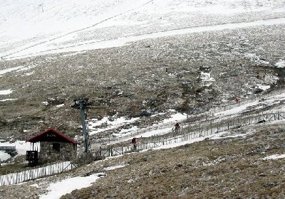 T-Bar und Jausenstation, Nevis Range, 14.2.2002
