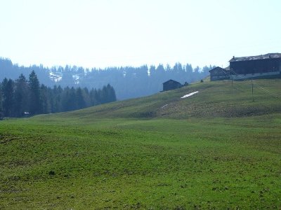 Sesselbahntrasse von der Talstation aus