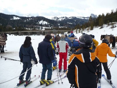 Mit dem Pferdeschlitten nach Armentarola