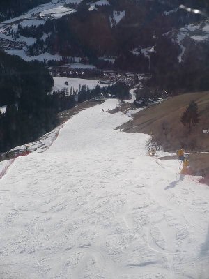 Piculin-Abfahrt im Mitte-März