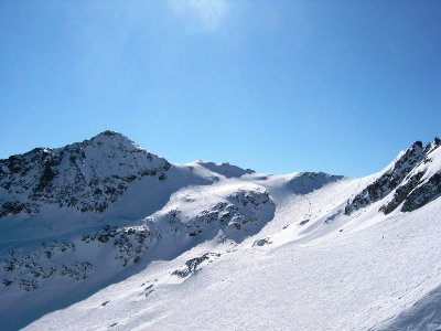 Blick auf den Blackcomb Glacier vom Gate aus