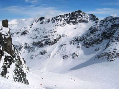 Blick bei der Einfahrt in den Blackcomb Haupthang