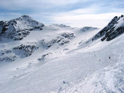 Bei der Querung in den Haupthang