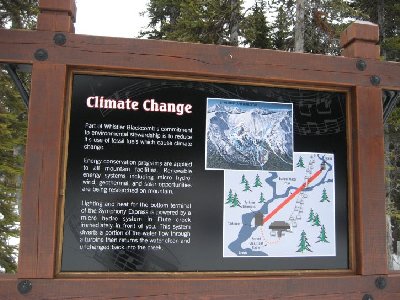 Auch dem Klimawandel wird in Whistler durch den Einsatz regenerativer Energien gehörig Dampf gemacht...