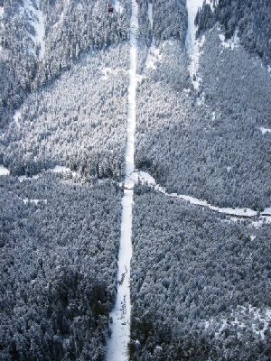 Tiefblick auf die (Rettungs?)Schneise am Boden