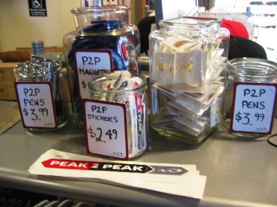 P2P buttons, pens, stickers...