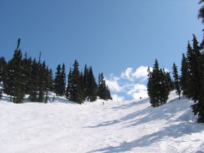Die Peak-to-Creek als Buckelfestspiele, so ist Skifahren ein richtiger Sport ;-)