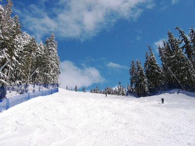 Einige Hänge und 90°-Kurven weiter unten dieser Steilhang vor der Querung des "Expressway".
