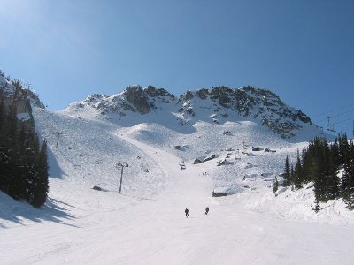 Wunderschöne Abfahrt, sehr viele Varianten